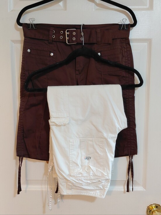 Aeropostale Pants - Vintage 2ct Y2K White AERO Aeropostale & Brown Buggle Boy Capris Med 5/6